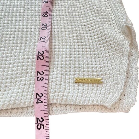 MICHAEL Michael Kors Cowl Neck Sweater Women’s M NWT Ecru Waffle Knit - Picture 8 of 11